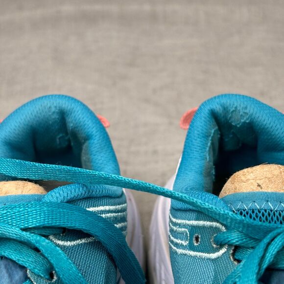 Hoka One One Carbon X Shoes Teal White Mesh Sneaker Running Lace Up Women's 7.5 - Picture 7 of 11